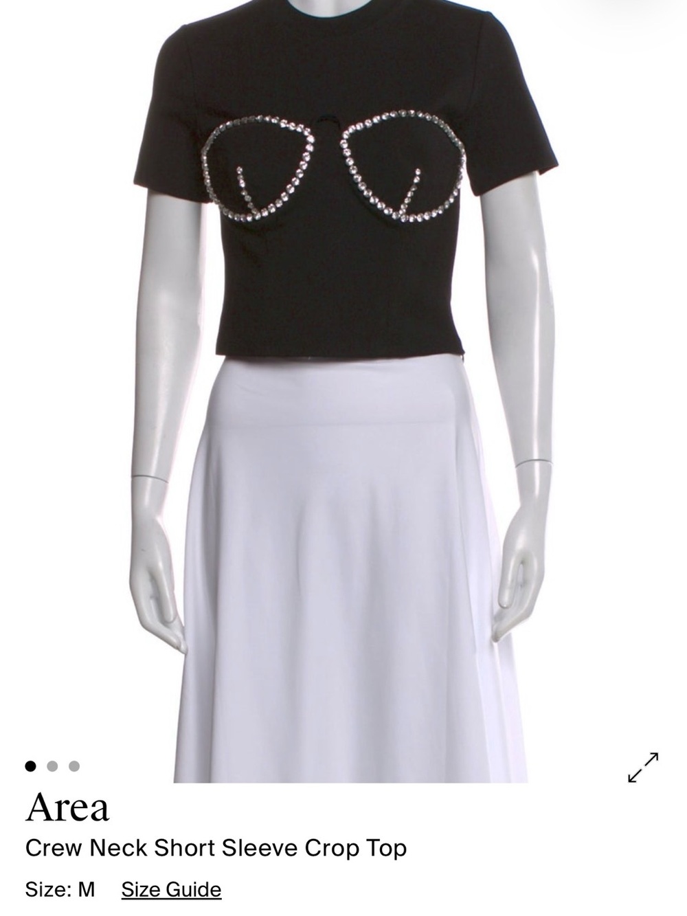 AREA White Maxi Skirt